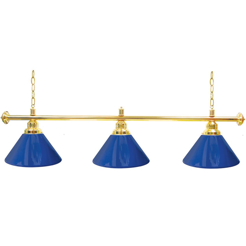 Trademark Premium 60 Inch 3 Shade Billiard Lamp Blue and Gold at Sears.com