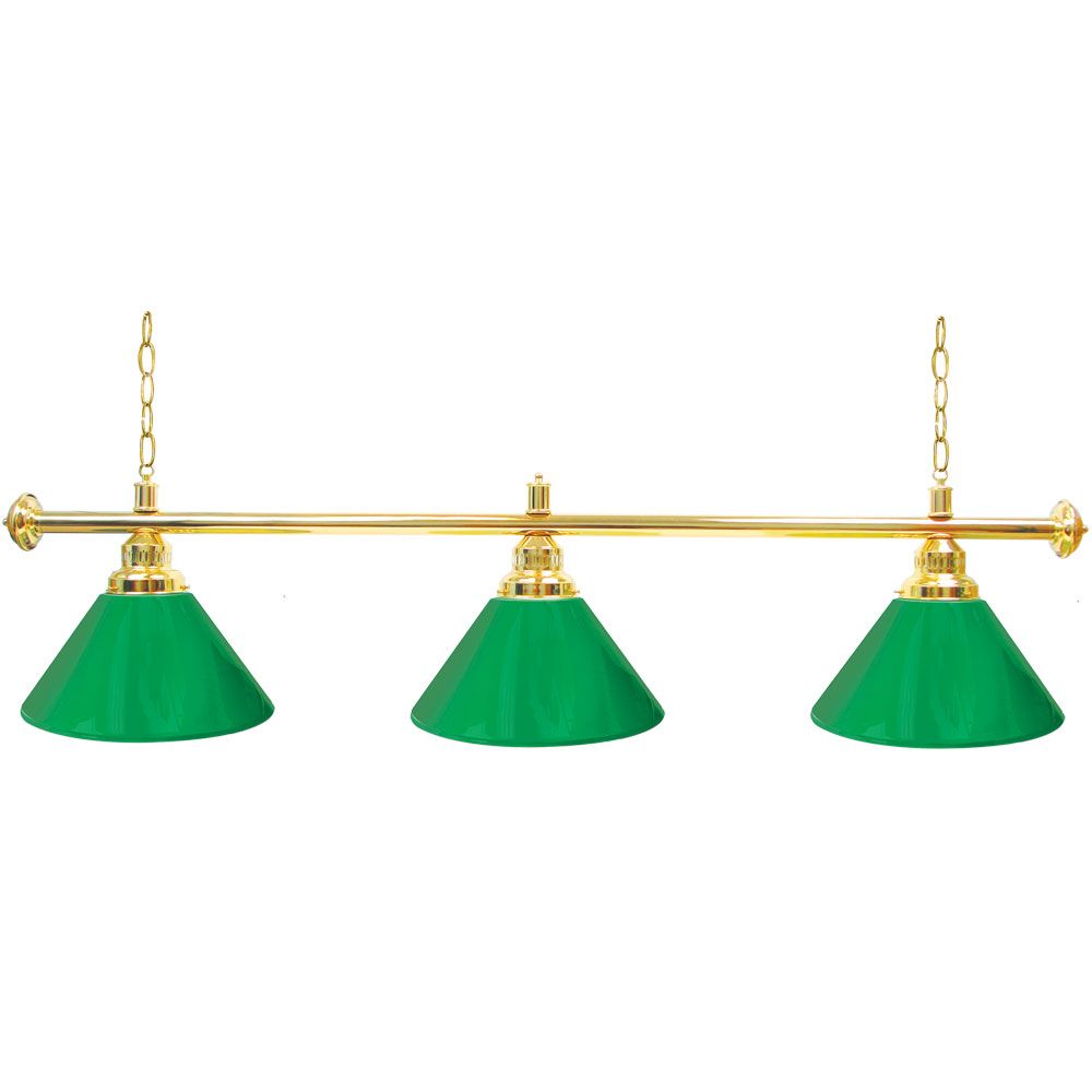 Trader Bay Premium 60 Inch 3 Shade Billiard Lamp Green and Gold at Sears.com