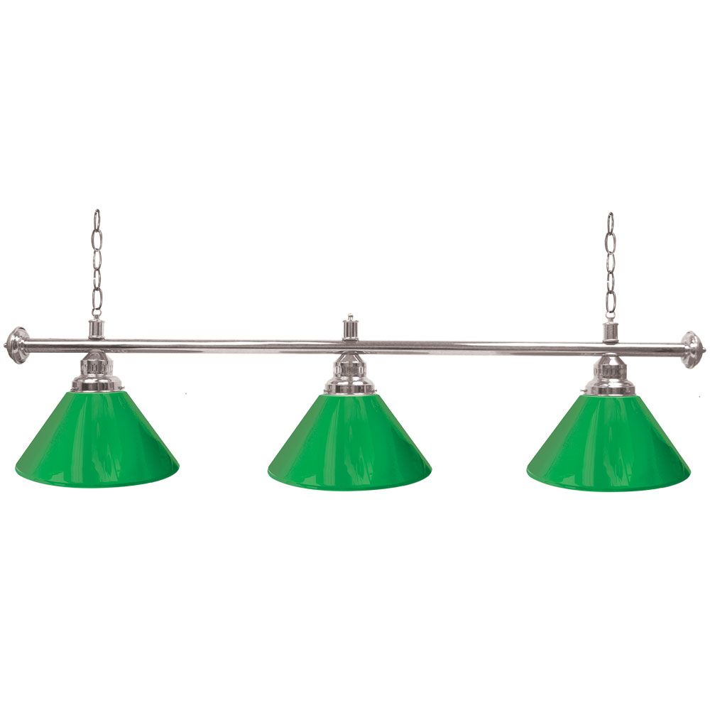 Trademark Premium 60 Inch 3 Shade Billiard Lamp Green and Silver at Sears.com