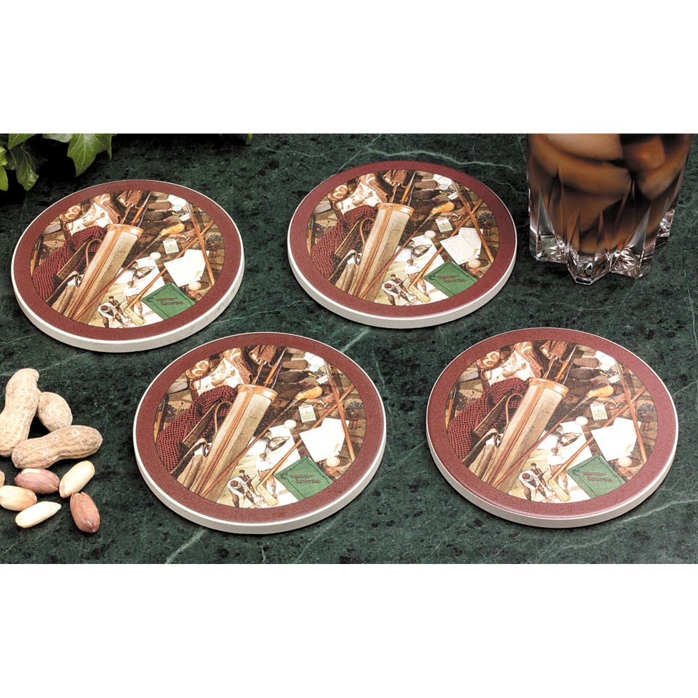 Clubhouse Collection 4PC VINTAGE SANDSTONE COASTER SET at Sears.com