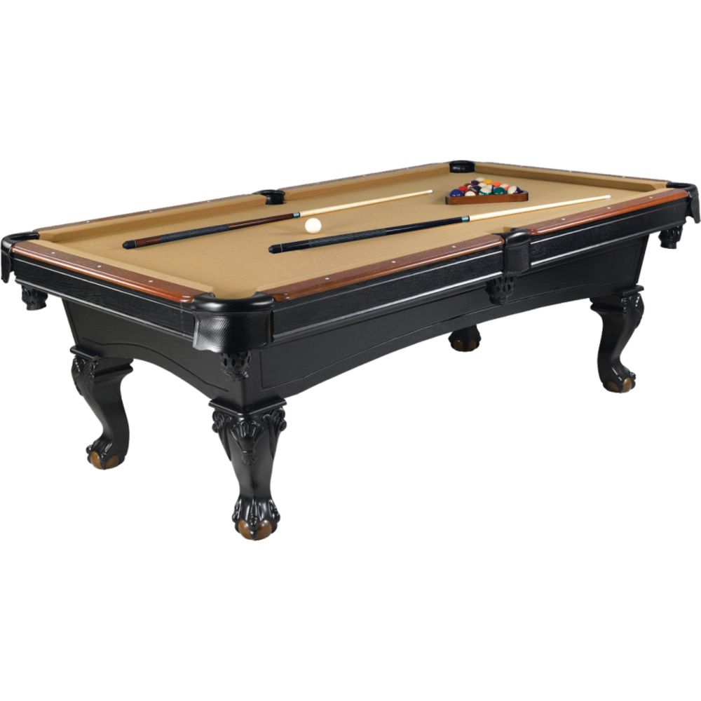 Minnesota Fats-Lexington 8 ft Pool Table Collection with Table, 3 Light Lamp & Cue Rack