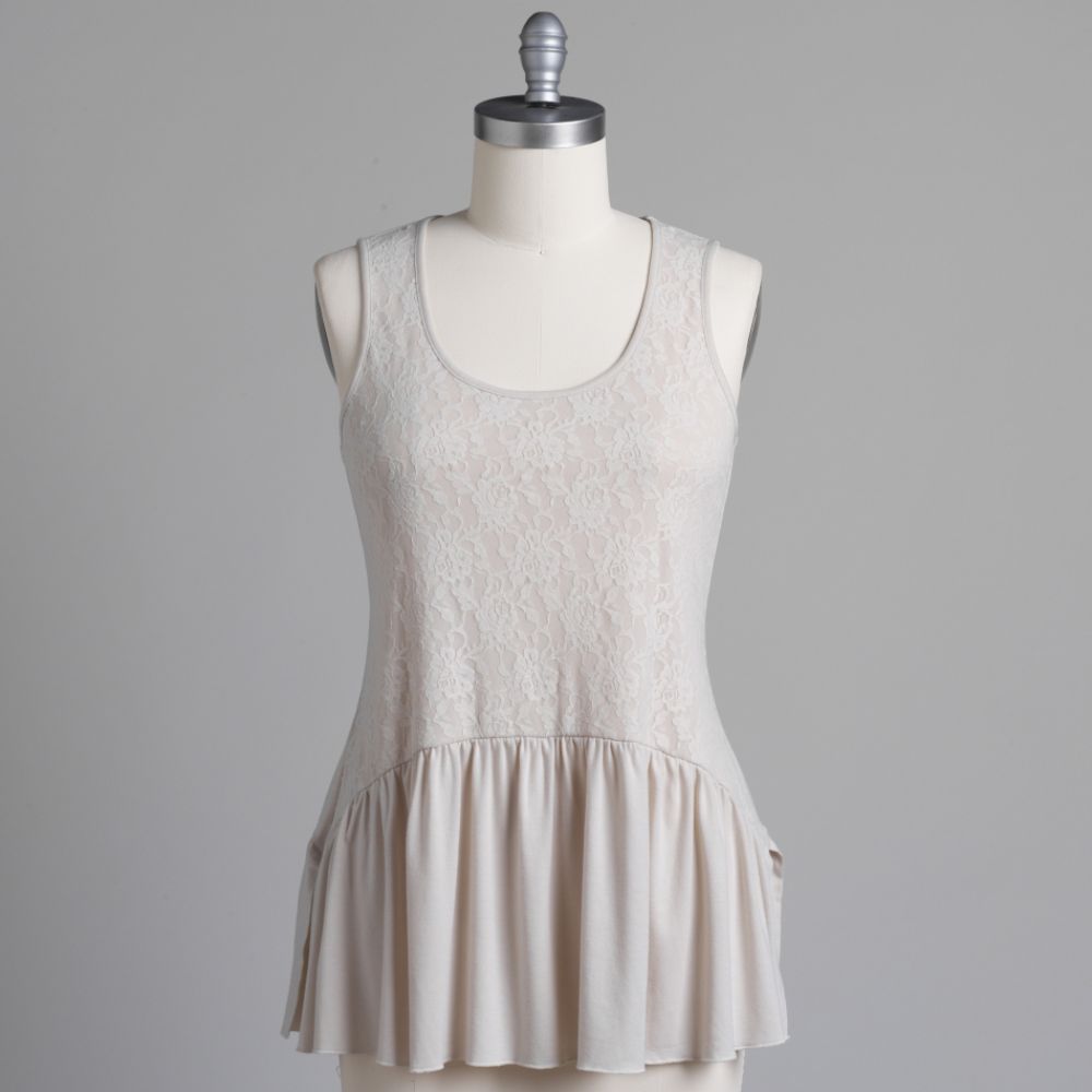 Canyon River Blues Uneven Hem Lace