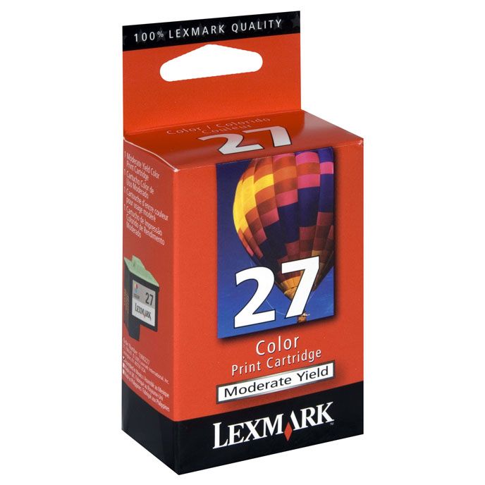 Lexmark Color Print Cartridge, Moderate Yield, 27, 1 cartridge