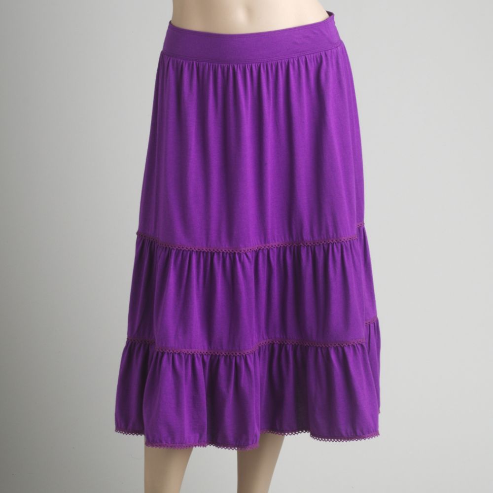 Covington Sport Tiered Skirt with Lace Trim