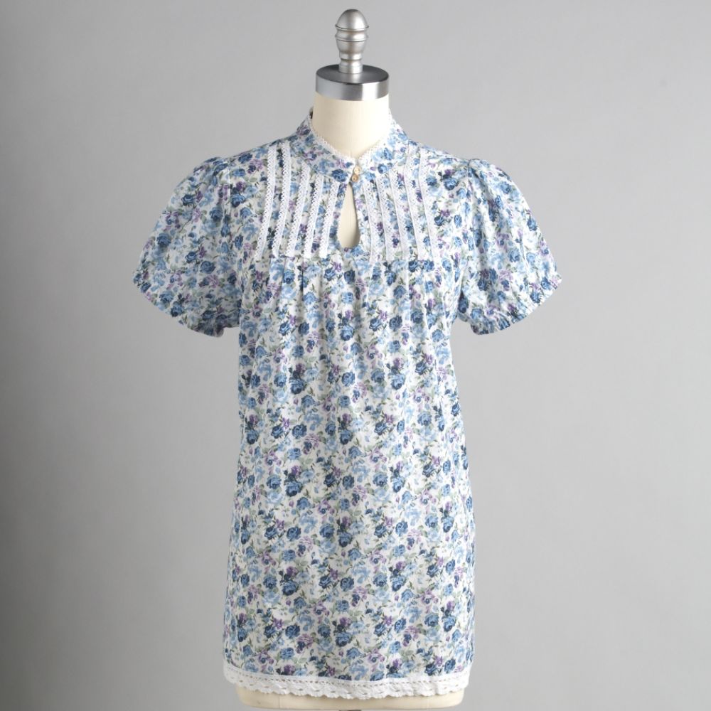 Crave Flutter Sleeve Lace Trim Blouse