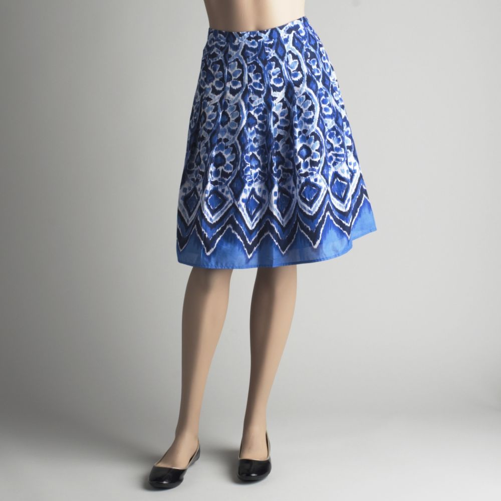 Covington Abstract Print Skirt