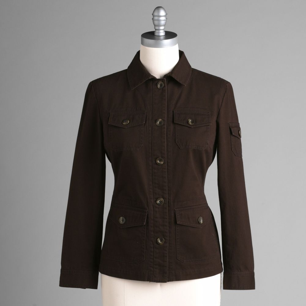 Laura Scott Women's Long Sleeve Cargo Pocket Jacket
