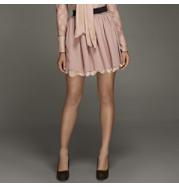 Kardashian Kollection Women's Lace Trim Georgette Skirt