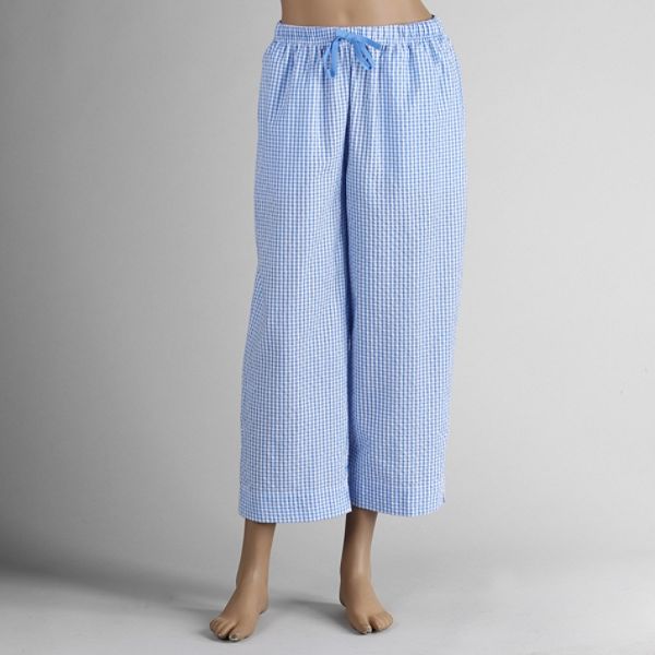 Laura Scott Women's Seersucker Capri Pants