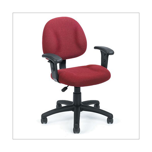 Adjustable Posture Chair With Height Arms - Burgundy Tweed BOP1069_2085535