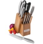 12 Pc SS Knife Set with/Bamboo Block