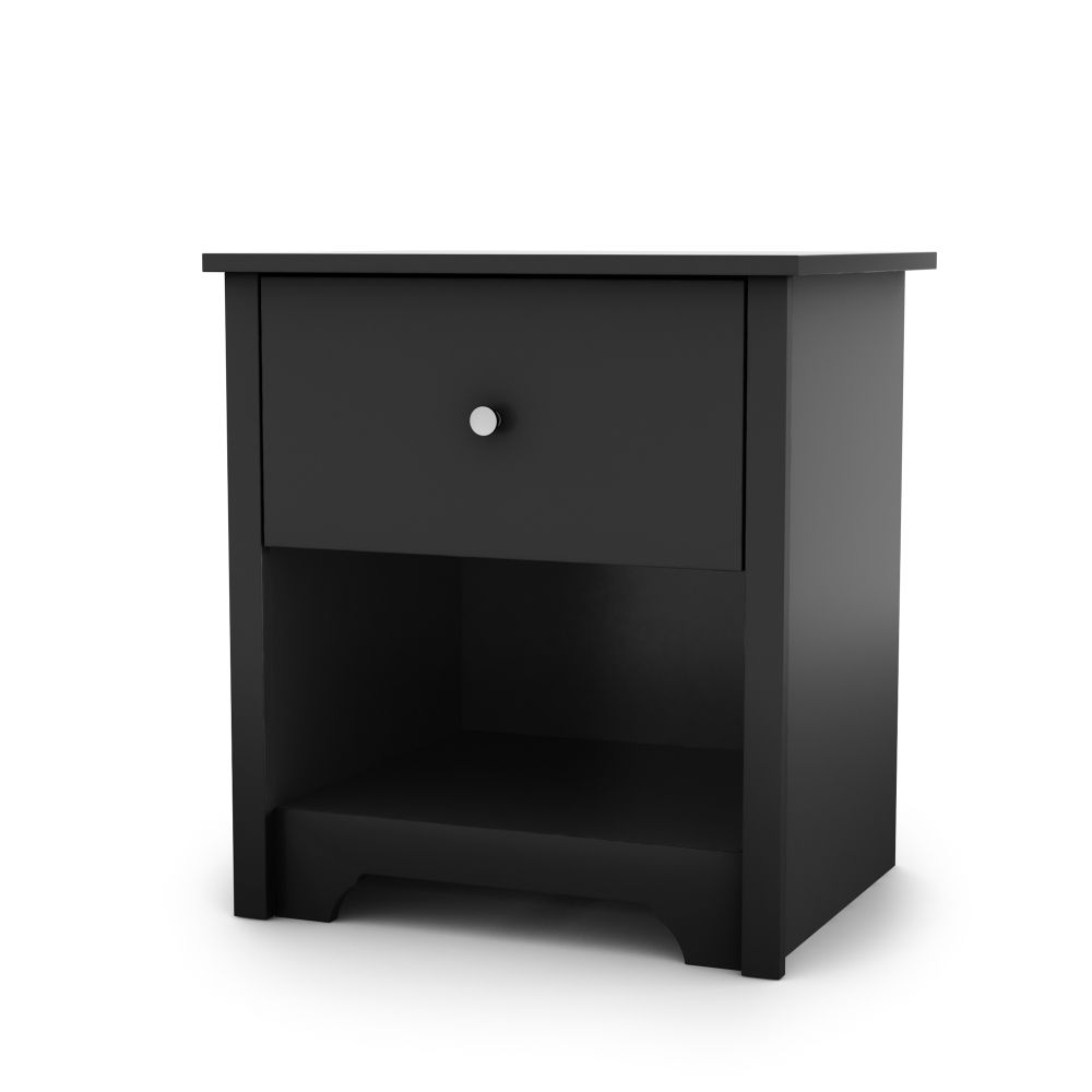 South Shore Century Night Stand  Black