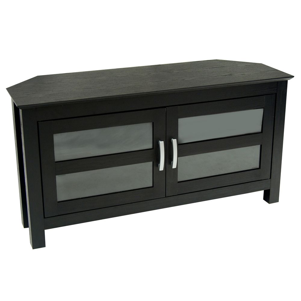 Walker Edison 44 in. Corner Wood TV Console - Black
