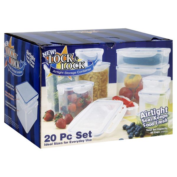 Lock & Lock Storage Container Set, 20 Piece, 1 set at Sears.com