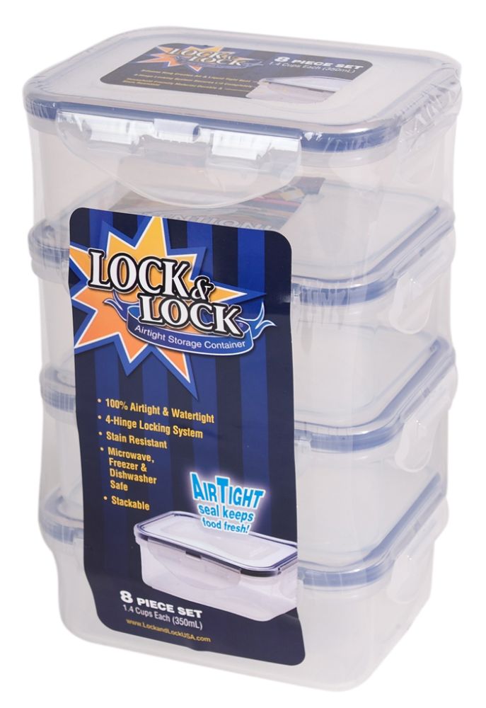 Lock & Lock 1.5 Cup Rectangle Shrink Value 4 Pack at Sears.com