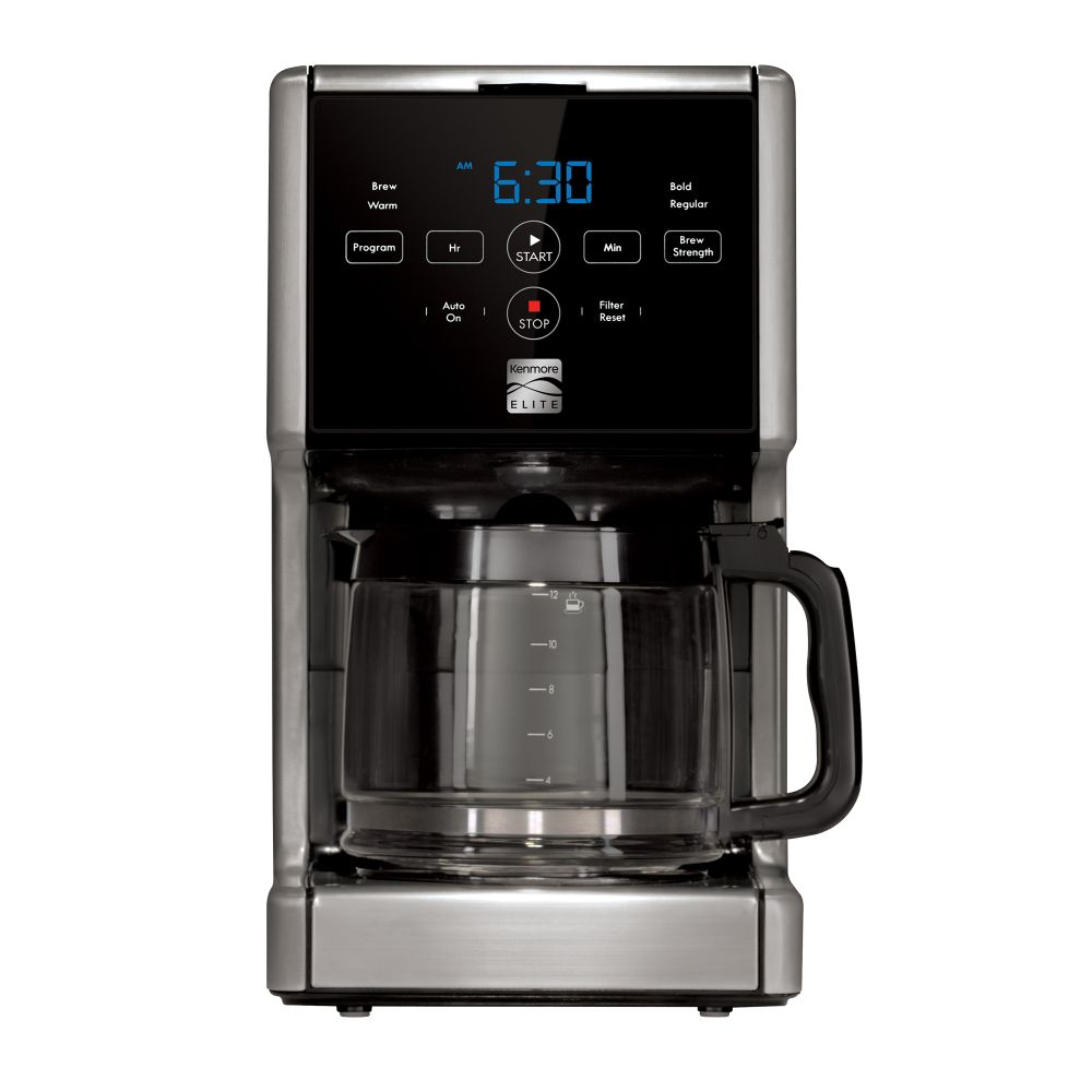 Kenmore Elite 12-Cup Drip Coffeemaker, Brushed Aluminum at Sears.com