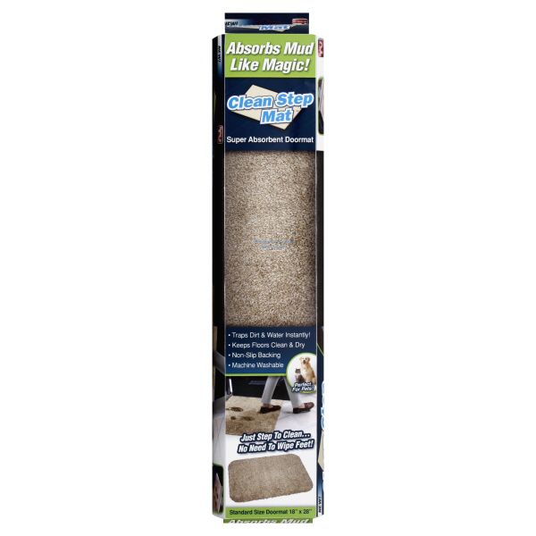 As Seen On TV Clean Step Mat Super Absorbent Doormat, 1 mat