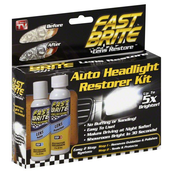As Seen On TV Fast Brite Lens Restore Auto Headlight Restorer Kit, 1
