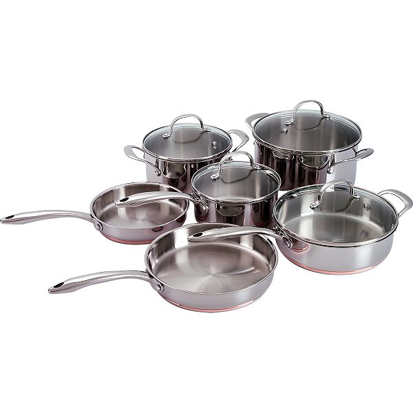 Kenmore stainless steel cookware set e905s544, steel pans for sale in