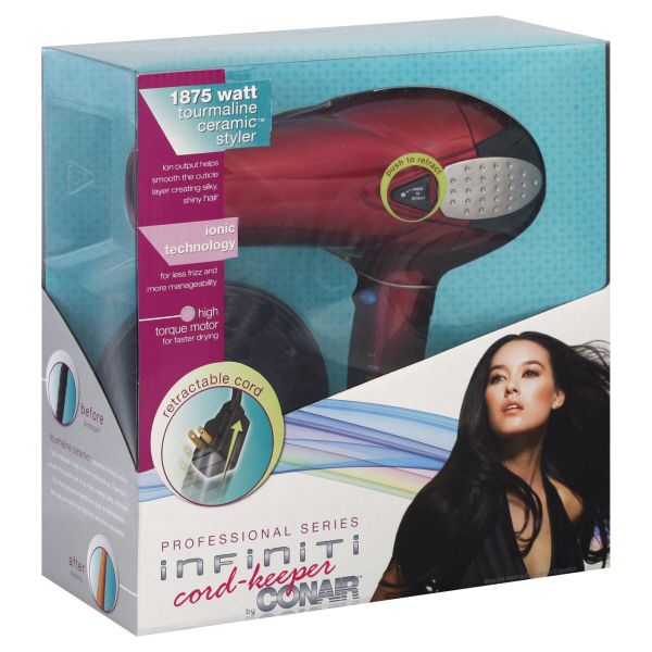 Conair Infiniti Cord-Keeper Styler, Tourmaline Ceramic, 1875 Watt, 1 styler