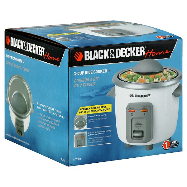 Black & Decker Home Rice Cooker, 3-Cup, 1 rice cooker - RC3303