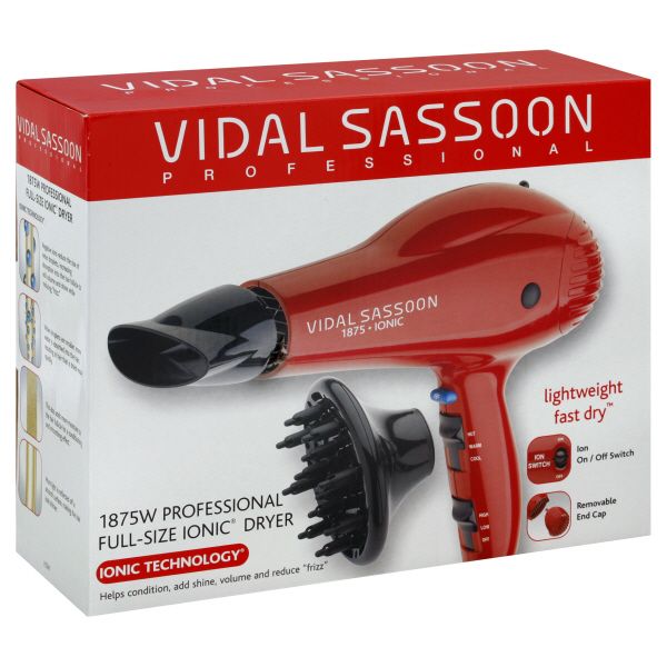 Vidal Sassoon Dryer, Full Size Ionic, 1875 W Professional, 1 dryer at Kmart.com