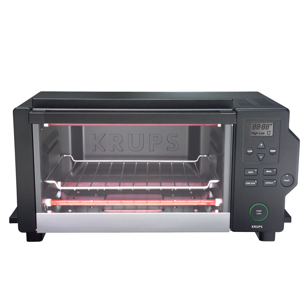 KRUPS 6-Slice Digital Convection Toaster Oven -Black