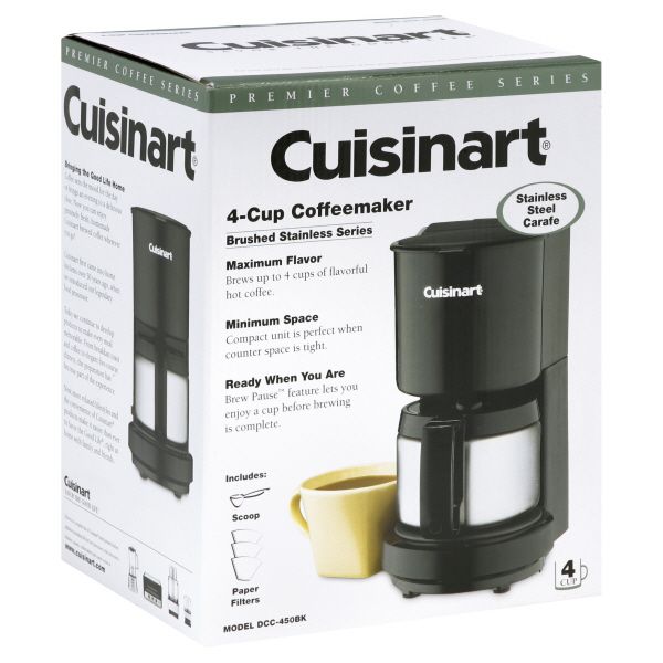Cuisinart Premier Coffee Series 4-Cup Coffeemaker, Brushed Stainless Steel, 1 coffeemaker