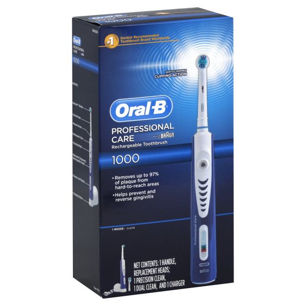 Oral-B Toothbrush, Rechargeable, Professional Care 1000, 1 toothbrush