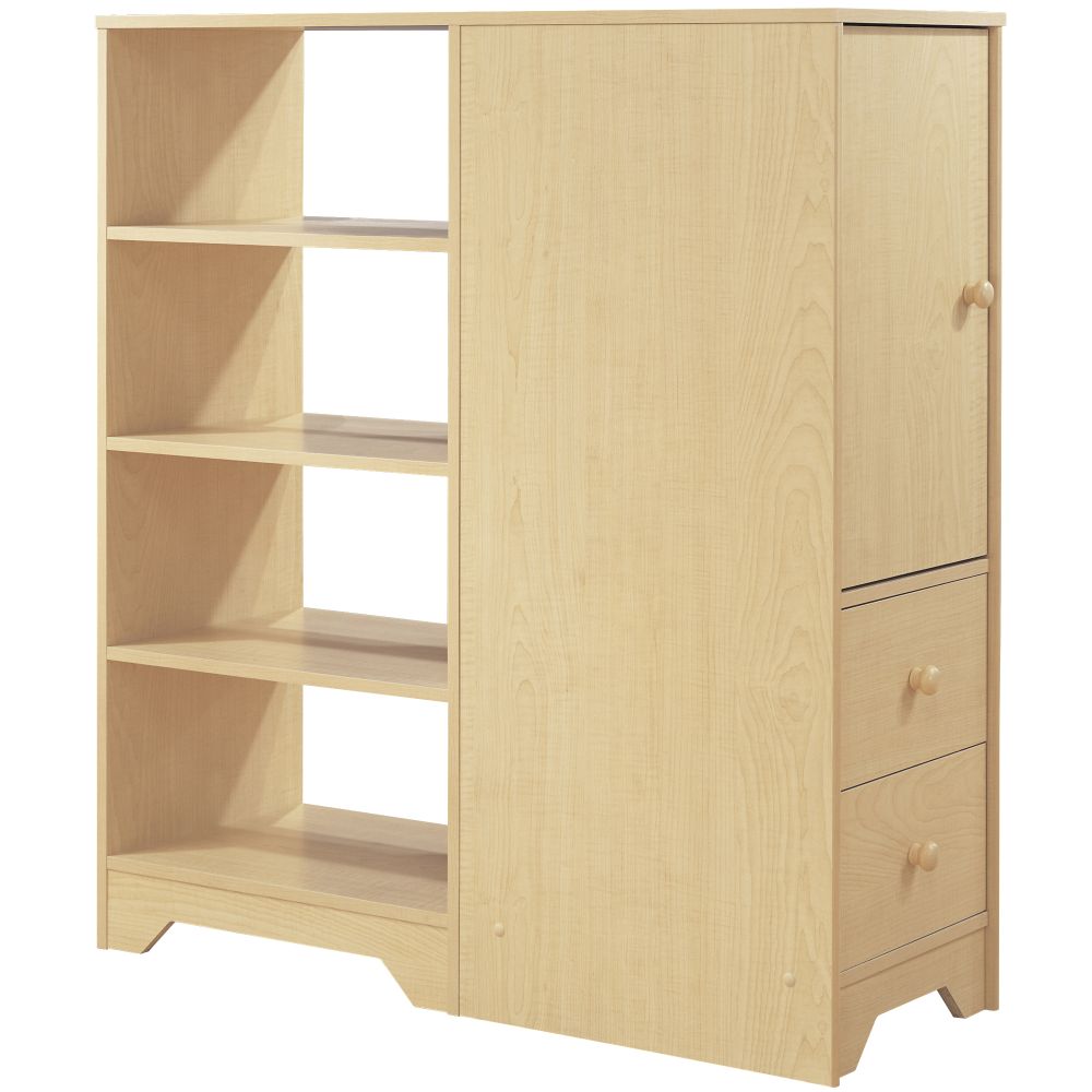 South Shore 46"H x 42"W x 16"D Loft Bed Storage Unit - Natural Maple