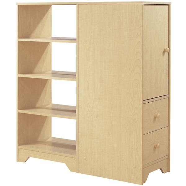 South Shore 46"H x 42"W x 16"D Loft Bed Storage Unit - Natural Maple