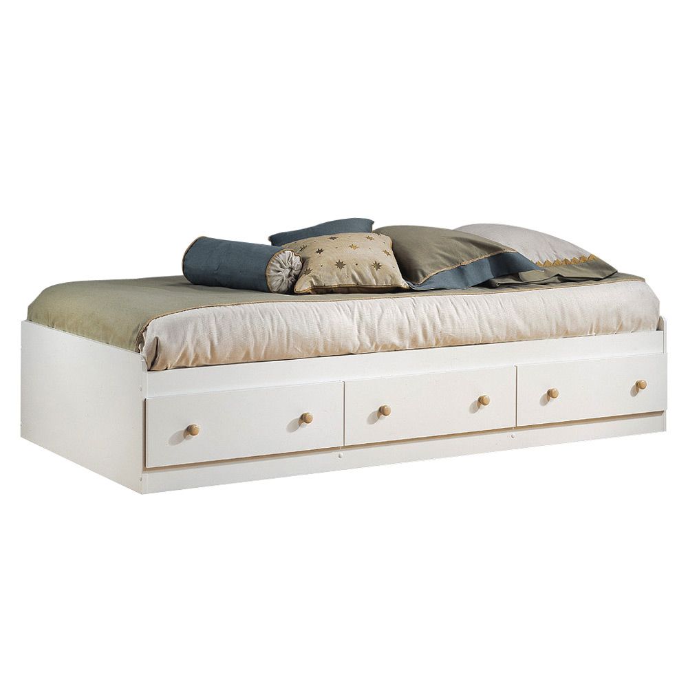 South Shore Summertime Twin Mates Bed - Pure White And Maple at Kmart.com