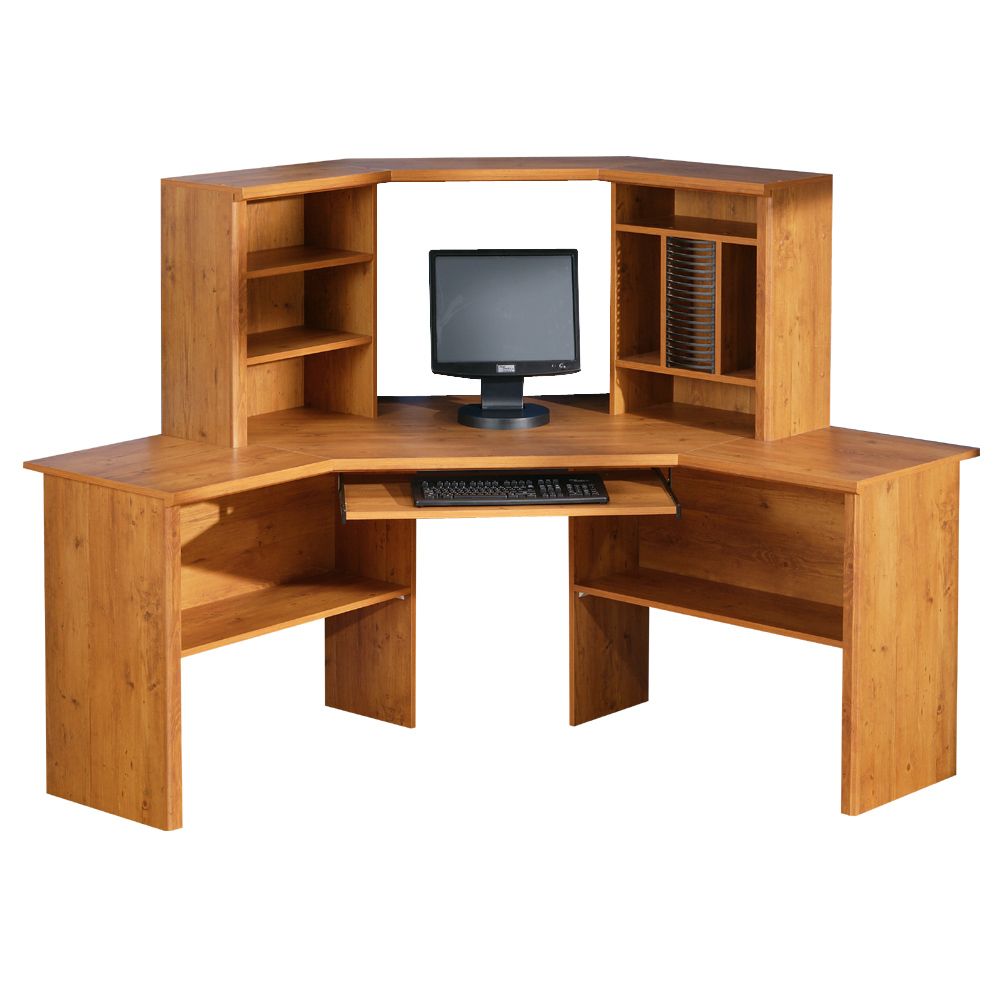 South Shore Prairie 55"H x 62"W x 62"W Corner Computer Desk - Country Pine at Kmart.com
