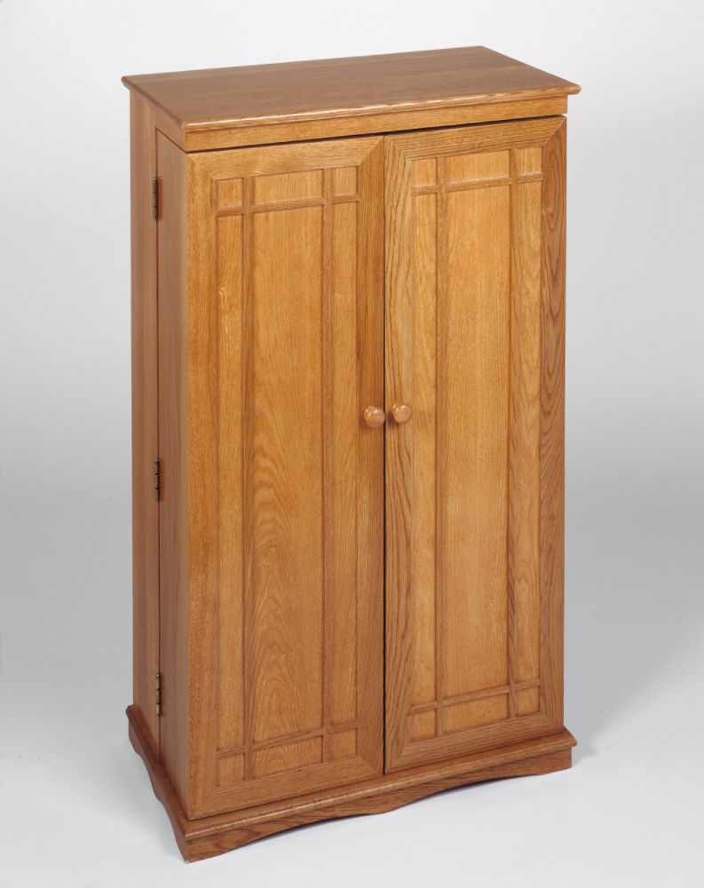 Leslie Dame 40"H x 23-1/4"W x 13"D Solid Oak Mission Style Media Cabinet - Natural Oak Finish at Sears.com