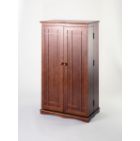 40"H x 23-1/4"W x 13"D Solid Oak Mission Style Media Cabinet - Walnut Finish