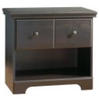 Mountain Lodge 24"H x 27"W x 16"D Night Stand - Bedroom Ebony Finish
