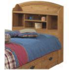 Prairie 46"H x 10"W x 41"D Twin Bookcase Headboard - Country Pine