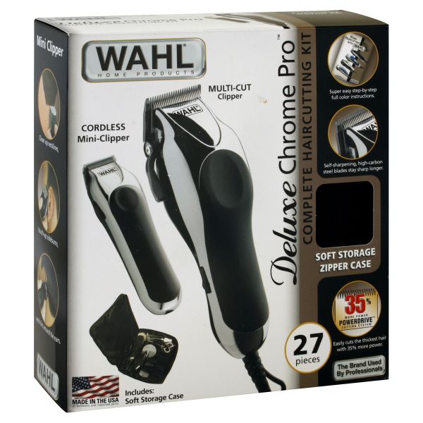 Wahl Home Products Complete Haircutting Kit, Deluxe Chrome Pro, 1 kit