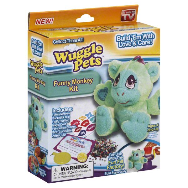 As Seen On TV Wuggle Pets Funny Monkey Kit, 1 kit