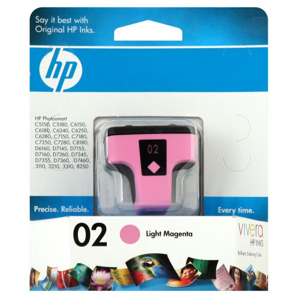HP hp Ink Cartridge, Light Magenta 02, 1 cartridge