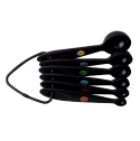 6 pc. Soft Handled Measuring Spoon Set - Black