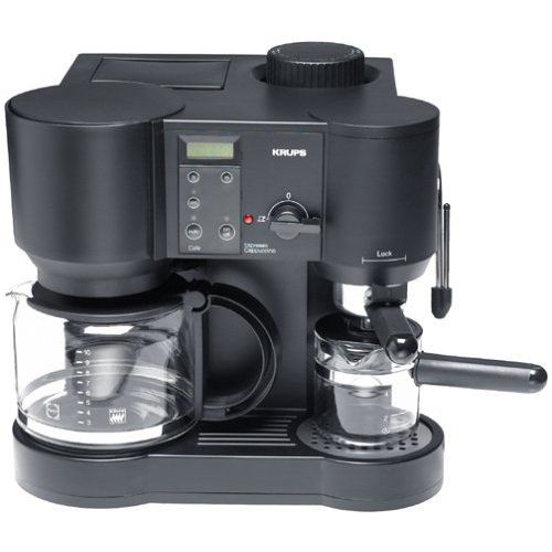Krups Caffe Bistro 10-Cup Coffee/4-Cup Espresso Maker