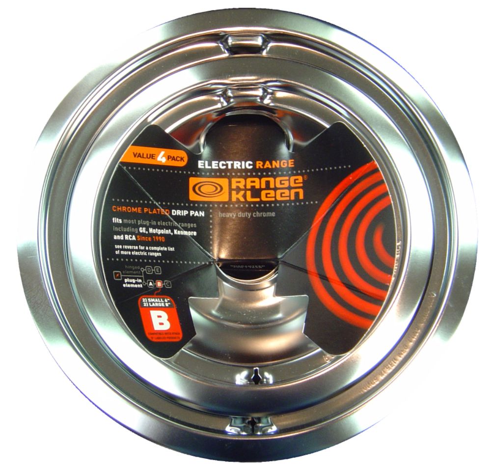 Range Kleen Set of 4 Drip Pans, Chrome at Sears.com
