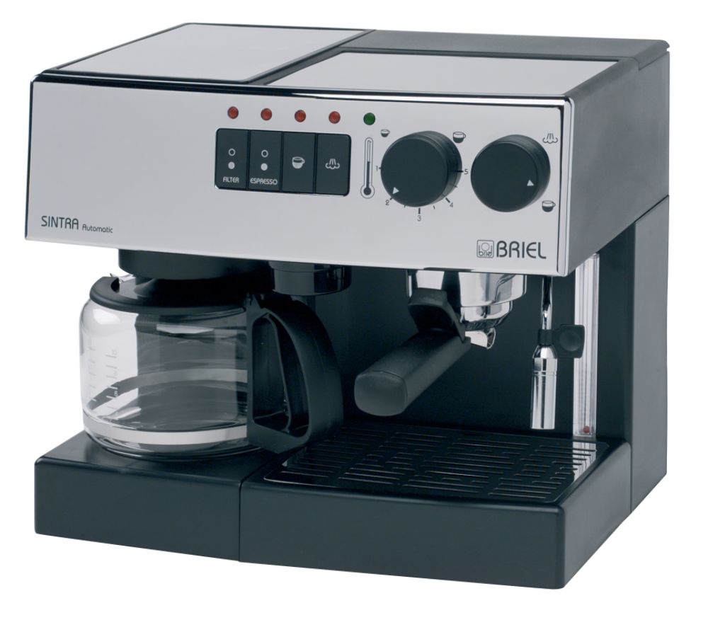 Briel 10-Cup Combination Coffee Maker/Espresso Machine - Black