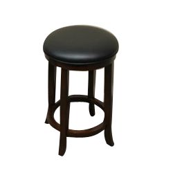 Colormate Set of 2 24"H PVC Swivel Barstools - Light Cherry Finish