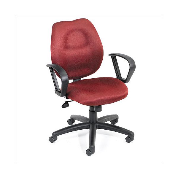 Adjustable Molded Foam Task Chair With Loop Arms - Burgundy BOP1074_2085601