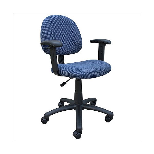 Adjustable Posture Chair With Height Arms - Blue Twill BOP1069_2085533