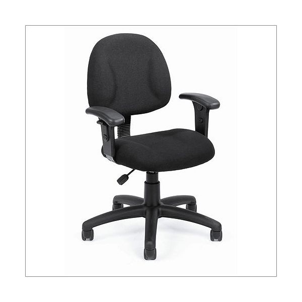 Adjustable Posture Chair With Height Arms - Black Tweed BOP1069_2085536