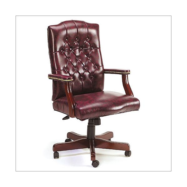 Adjustable Tufted Style High Back Office Chair - Mahogany & Oxblood BOP1026_2085345