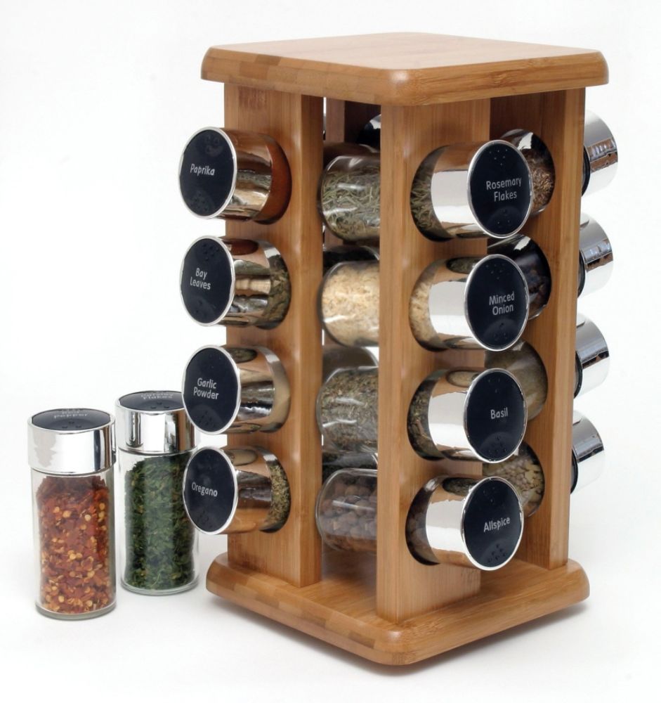 Filled Spice Rack 16 Bottle Capacity
